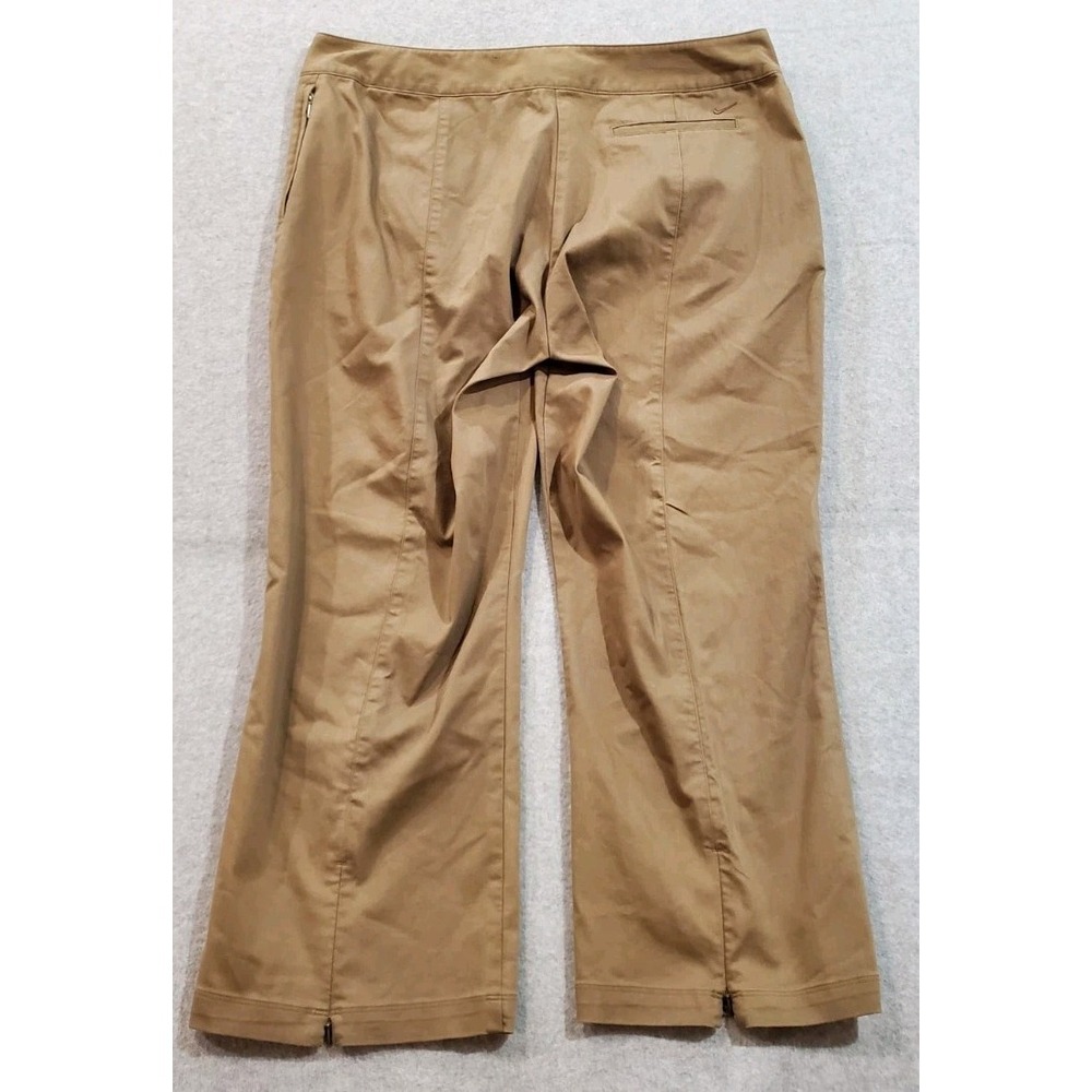 Nike Golf Pants Women's 16 Brown Dri-Fit Stretch‎ Performance Zipper Pockets - Picture 2 of 10